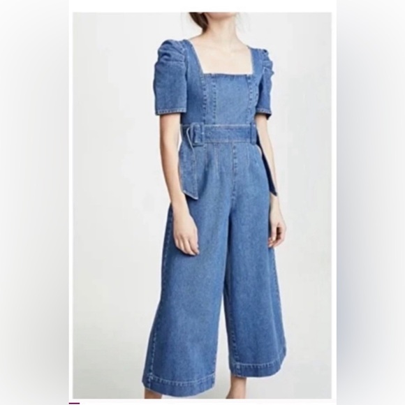 NWT C/MEO OUT OF SIGHT DENIM JUMPSUIT SZ 4US NEVER BEEN WORN - Picture 3 of 6